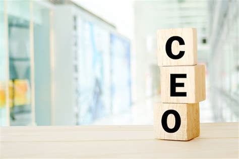 Premium Photo Ceo Chief Executive Officer Business Word On Wooden
