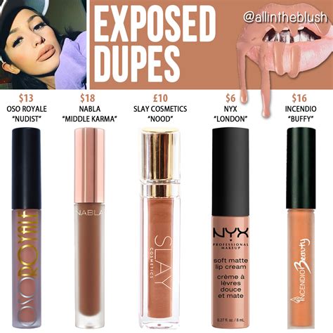 Kylie Cosmetics Exposed Liquid Lipstick Dupes All In The Blush