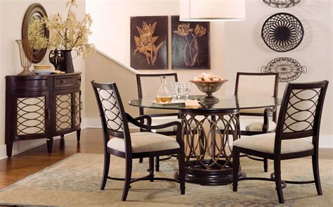 Intrigue Round Glass Top Dining Room Set From Art Coleman Furniture