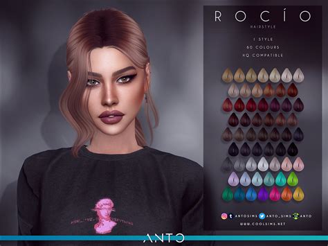 Anto Rocio Hairstyle Sims Hair Sims 4 Sims