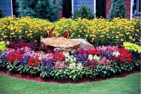 Flower Bed Ideas In Front Of House2 Colorful Landscaping Front Yard