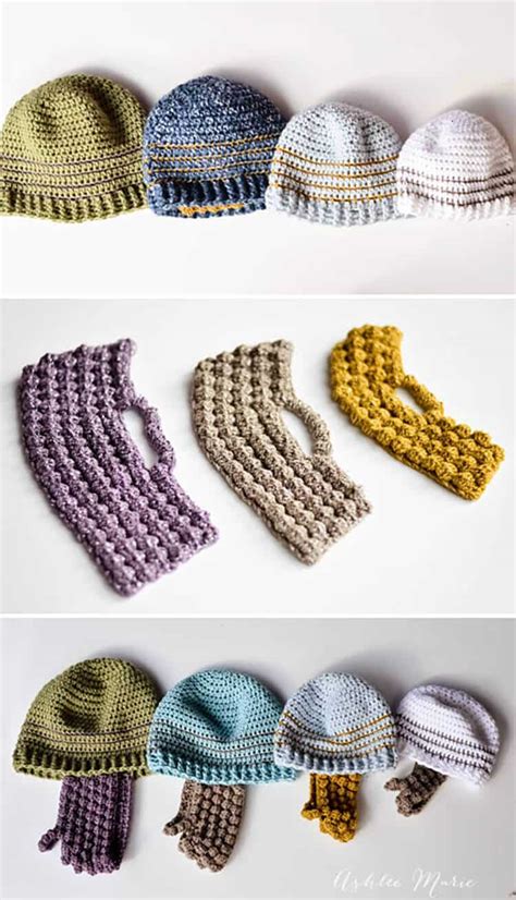 Crochet Bobble Beard Pattern Multiple Sizes Ashlee Marie