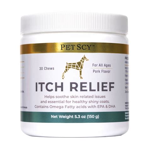 Petscy Dog Itch Relief Chews 53 Oz Allergy Relief For Dogs