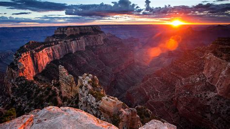 Canyon Cliff Grand Canyon Nature Sunset Hd Travel Wallpapers Hd