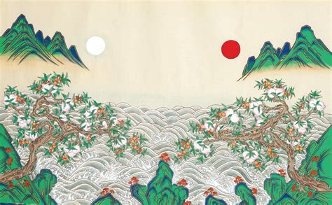 대한민국민화공모대전 서영순 일월반도도 한국의 미술 한국화 나비 그림