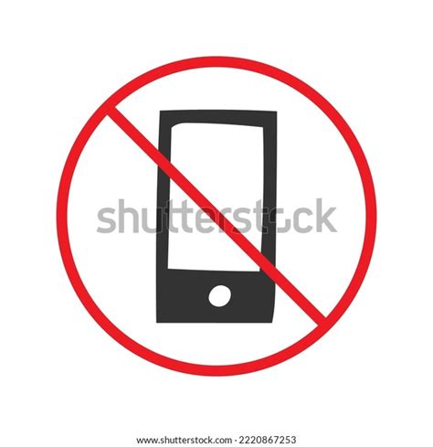 Forbidden Mobile Phone Icon No Mobile Stock Vector Royalty Free