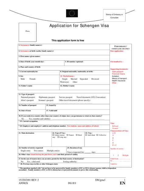 sample schengen visa application form filled pdf fill online printable fillable blank