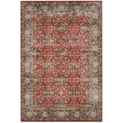Charlton Home Broomhedge Machine Woven Power Loomed Red Rug