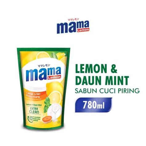 Promo Mama Lemon 780 Ml Lemon And Daun Mint Pouch 780 Ml X 12 Pcs 1