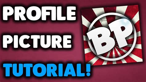 How To Make A Youtube Profile Picture Tutorial Youtube