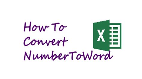 How To Convert Number To Word In Excel Youtube
