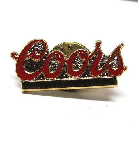 Coors Beer Pin Gold Tone And Enamel Lapel Pin Tie Tack Etsy