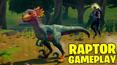 Fortnite Raptor Gameplaynew Dinosaurshow To Tame Raptor Fight Youtube