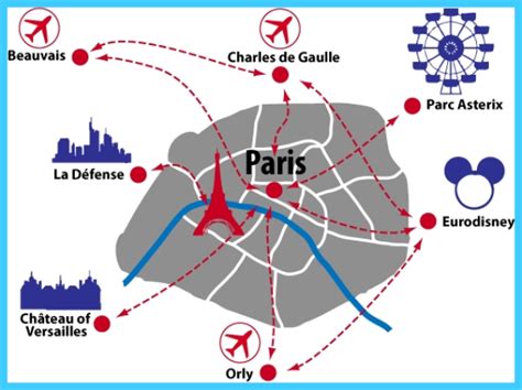 Paris Map Airports Travelsmapscom