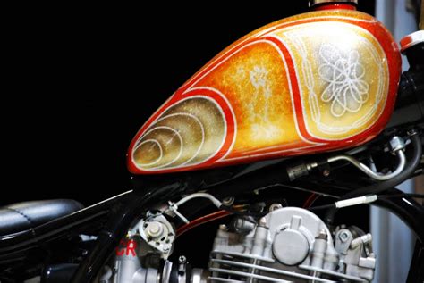 Candy Metal Flake Pinstriped Goodness Custom Paint Motorcycle