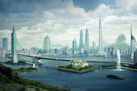 Stunning Futuristic Metropolis Photoshop Speed Art