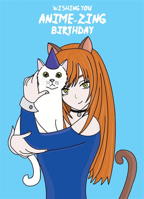 Cute Anime Cat Girl Birthday Parcel Of Love