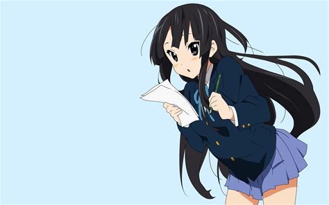 Illustration Anime Anime Girls Cartoon Black Hair K On Akiyama