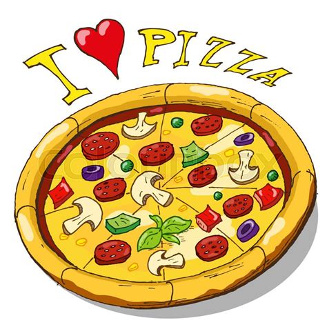 Cartoon Pizza Drawing At Explore Collection Of