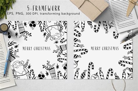 Christmas Winter Sketches Vector By By Anna Sokol