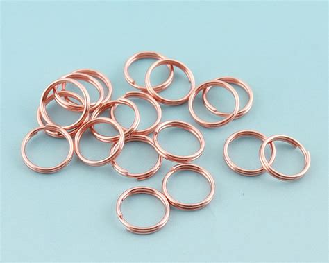 200pcs 8mm10mm12mm Mini Split Rings Keyrings Rose Gold O Rings Metal