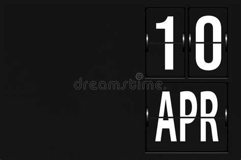 April 10th Day 10 Of Month Calendar Date Calendar In The Form Of A