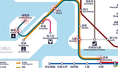 Airport Express Map Hong Kong Mtr