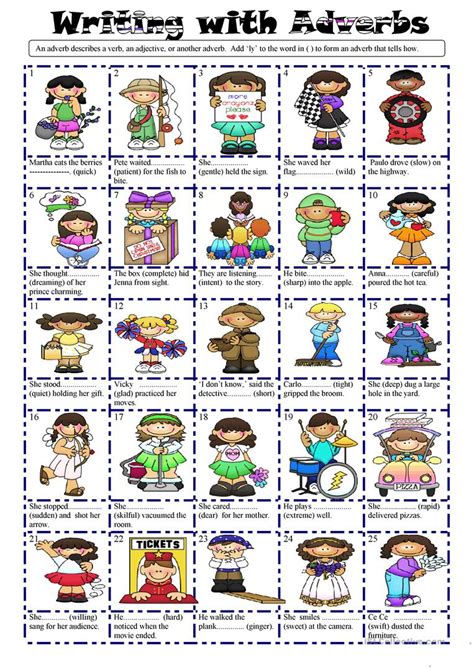 Check spelling or type a new query. Adverbs ending with 'ly' worksheet - Free ESL printable ...