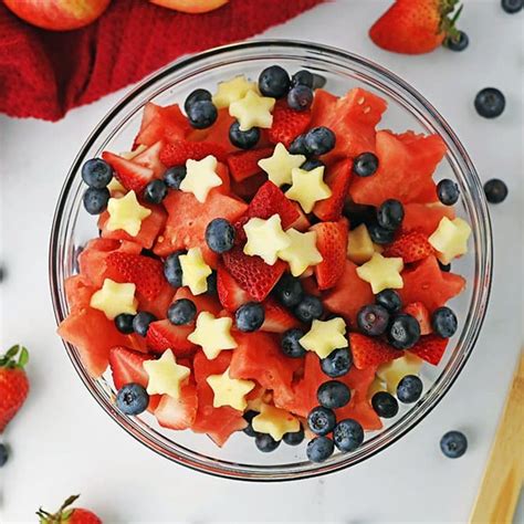 4th Of July Fruit Salad Red White And Blue