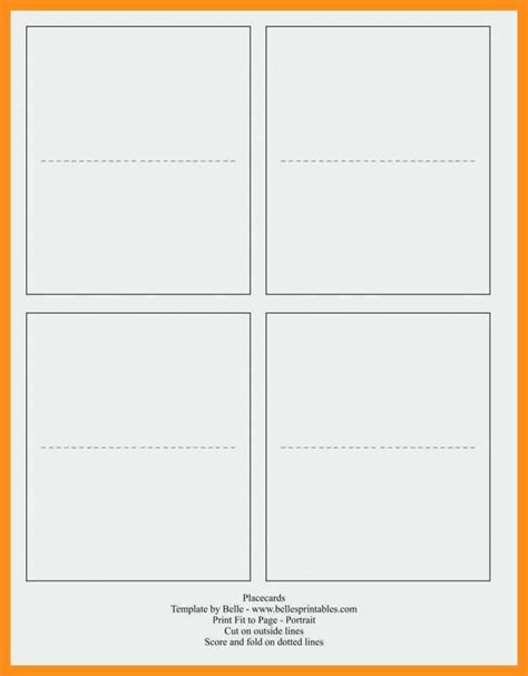 Blank Quarter Fold Card Template For Word Cards Design