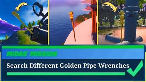 5 Golden Pipe Wrenches Locations In Fortnite Search Different Golden