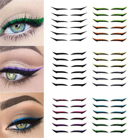 6 Pairs Reusable Eyeliner Stickers Makeupdouble Eyelid Tape Invisible