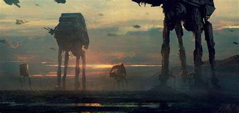 50 Stunning Sci Fi Landscapes Walker Star Wars Star Wars Painting