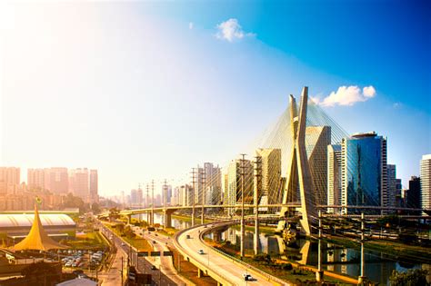 Famous Cablestayed Bridge At Sao Paulo City Stock Photo Download Image Now Istock