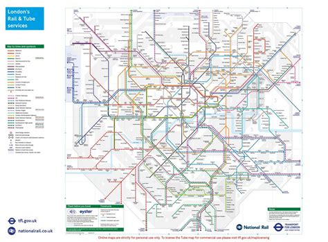 Londyński Dworzec mapa krajowych kolejowych mapie Londyn Anglia