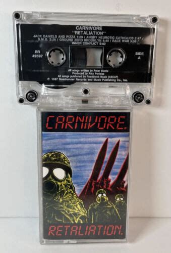 Carnivore Retaliation Cassette Tape 1987 Roadracer Thrash Metal