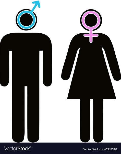 Male And Female Signs In Pictogram Royalty Free Vector Image