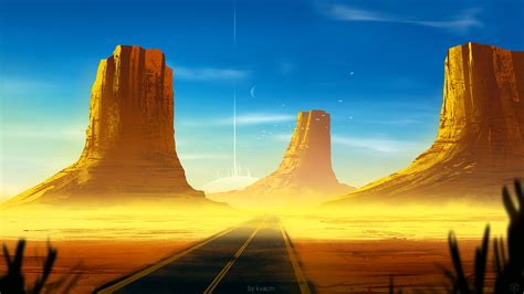 Road To Desert 4k Hd Artist 4k Wallpapers Images