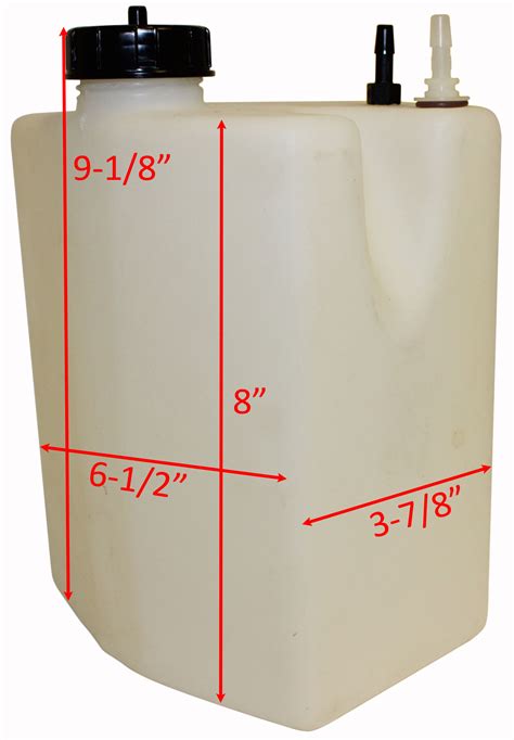 G Man Plastic Hex Fuel Tank 3 Quart Vertical G30350 Bmi Karts