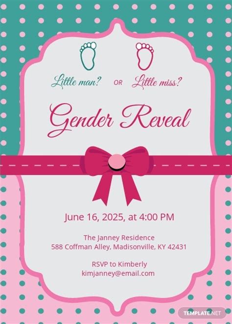 17 free gender reveal invitation templates [customize and download]