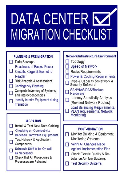Check spelling or type a new query. Data Center Migration Checklist | Data migration, Simple ...