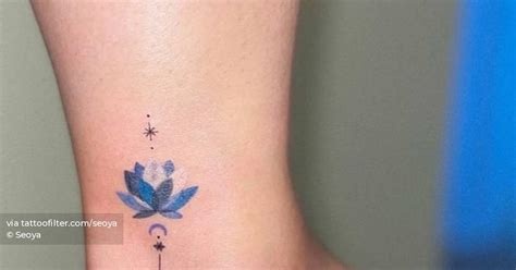Lotus Flower Tattoo Located On The Ankle