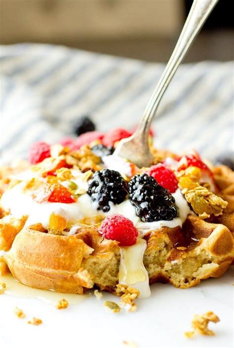 Brown Butter Waffles With Yogurt And Fruit The Gourmet Gourmand