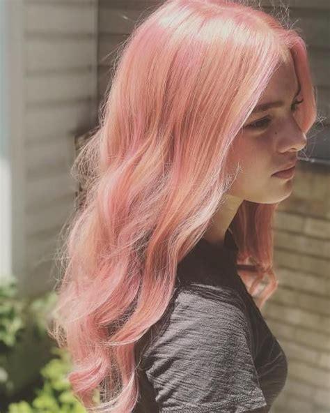 Pink Hair With Strawberry Blonde Streaks Pink Hair Long Pink Hair