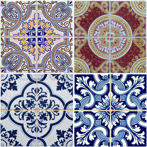 Colorful Vintage Ceramic Tiles Wall Decoration Stock Image Colourbox