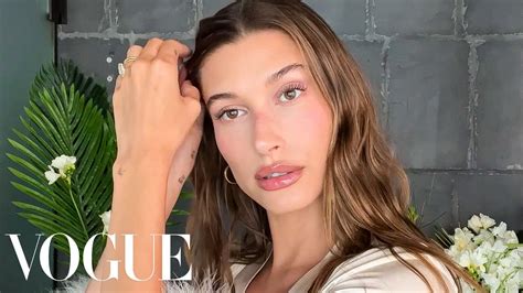 hailey bieber s date night skin care and makeup routine beauty secrets vogue youtube