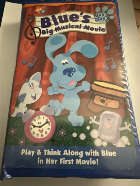 BLUES CLUES BLUES Big Musical Movie VHS Nick Jr Blue Clamshell Tape PicClick