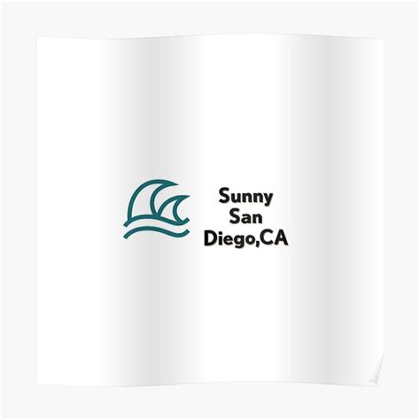 Sunny San Diego California Poster For Sale By Trqffic Redbubble