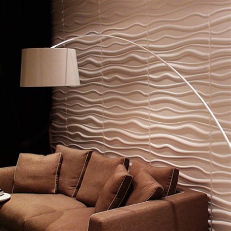 Paintable Waves 3d Wall Panels Plant Fiber Off White Set Of 6 32 Sf