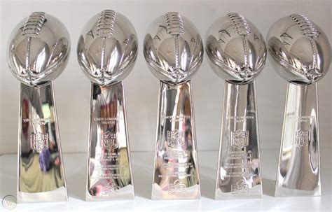 Dallas Cowboys Mini Lombardi Trophy Replica Set Of 5 Super Bowl Mini